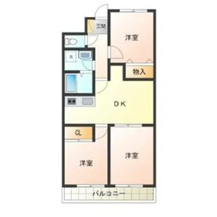 南晒屋コーポ【506号室】の間取り