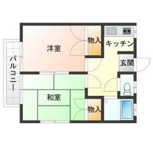 大磯ハイツ【102号室】の間取り