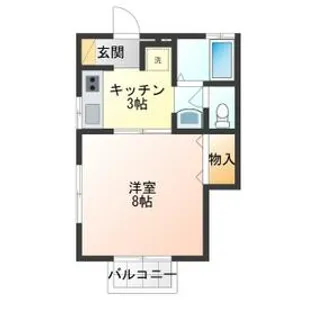 キャピタル【102号室】の間取り