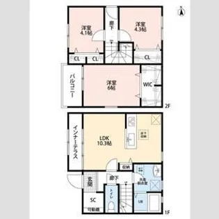 リーブルファイン羽生中央Ⅰ【1階】の間取り