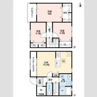 リーブルファイン羽生中央Ⅰ【1階】の間取り