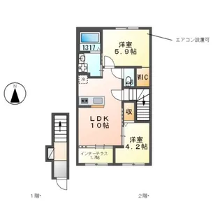 シェエラザード【2階】の間取り
