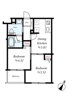 クィーンシティ板橋本町ラディウス【105号室号室】の間取り