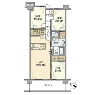 オハナ中浦和【3階】の間取り