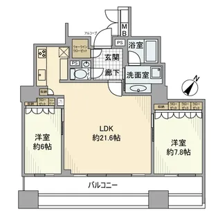 ガレリア グランデ【9階】の間取り
