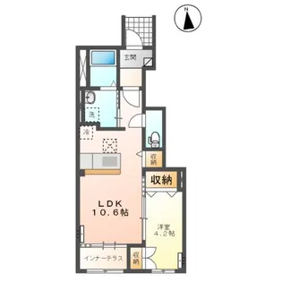 ROUTE 4 TERRACE(ルートフォーテラス)【1階】の間取り
