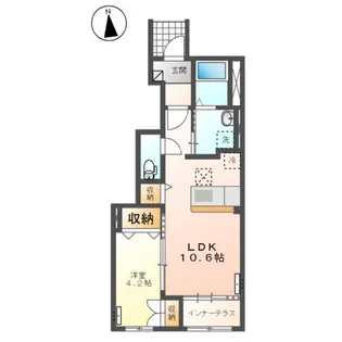 ROUTE 4 TERRACE(ルートフォーテラス)【1階】の間取り