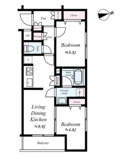 GENOVIA東向島skygarden【211号室号室】の間取り