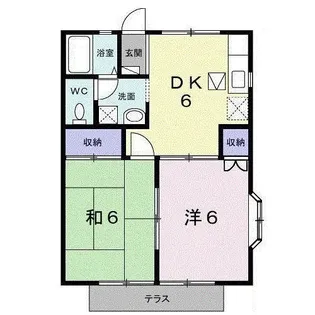 笠原コーポA【1階】の間取り