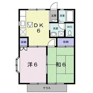笠原コーポA【1階】の間取り
