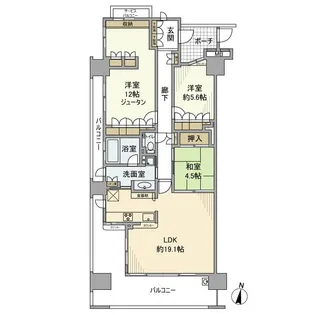 グランシーズン相模大野【2階】の間取り