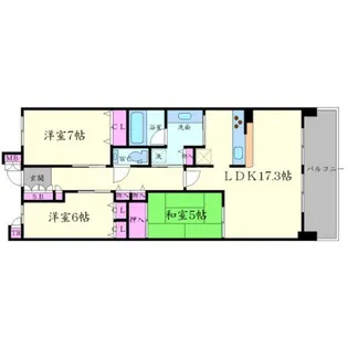 イニシア箕面小野原【4階】の間取り