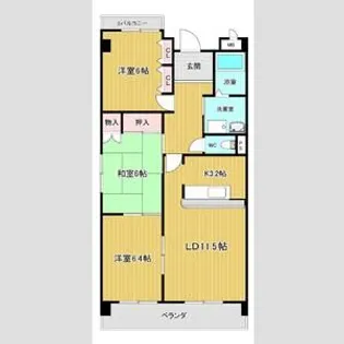 エルグランデ豊が丘【305号室】の間取り