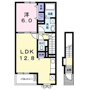 睦乃郷 西棟【2階】の間取り