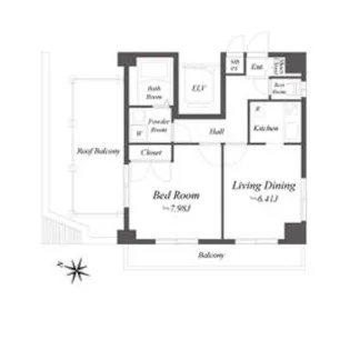 ニューシティアパートメンツ久が原【7階】の間取り