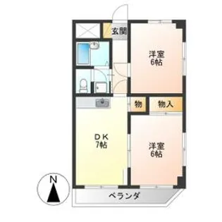 レジデンス滝の原【201号室】の間取り