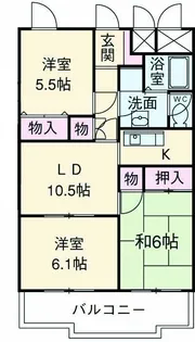 ベルクレエ【0201号室】の間取り