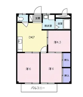 シティハイツ一成A【1階】の間取り