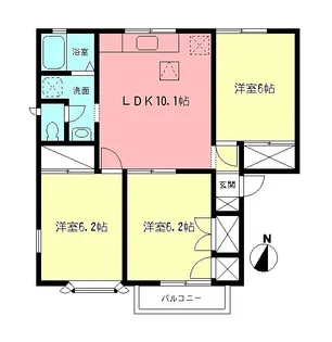 グリーンシルクII【2階】の間取り