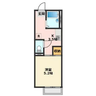 AVENUE,92【105号室】の間取り
