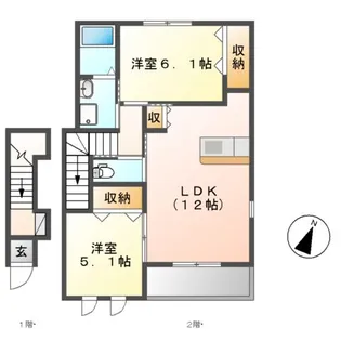 雫Ⅱ【2階】の間取り