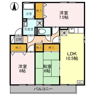 セジュール喜多 C【1階】の間取り