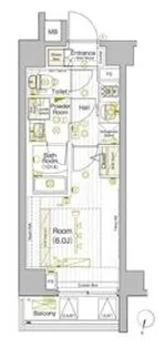 ブライズ西大井【6階】の間取り