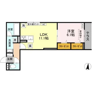 エリオント大和中央【1階】の間取り