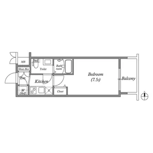 アドバンス江坂東デパール【6階】の間取り