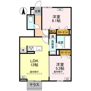 ウィル・クレストⅡ Ⅱ【1階】の間取り