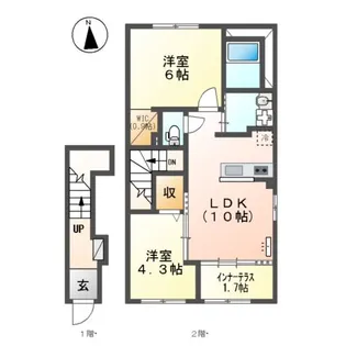 コンフォール【2階】の間取り