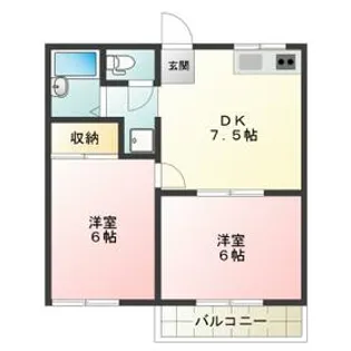 レピュート結城【B-2号室】の間取り