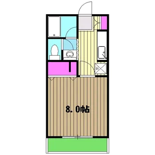 コーポセブン【201号室】の間取り