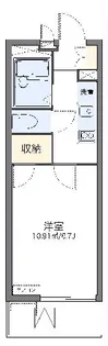 レオパレスレイクサイド武蔵浦和【3階】の間取り