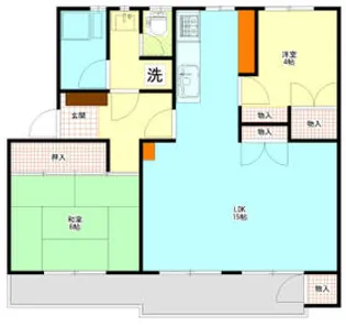ガーデン山団地4号棟【5階】の間取り