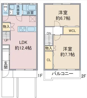 APT緑ヶ丘2【2階】の間取り