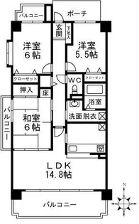 グラン・コート洛陽【3階】の間取り
