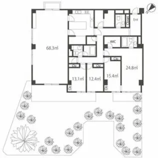 白金三光アンクレー【2階】の間取り