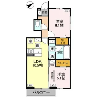 WISTERIA III【1階】の間取り