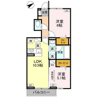 WISTERIA III【1階】の間取り