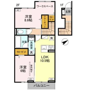 WISTERIA III【2階】の間取り