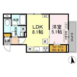 セレスティア北加平【1階】の間取り