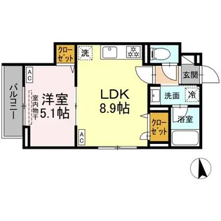 セレスティア北加平【2階】の間取り
