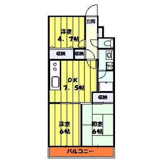 シャンボール武蔵野【3階】の間取り