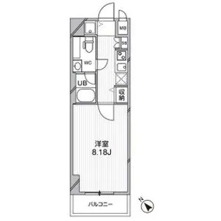 ルクレ西馬込【2階】の間取り