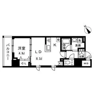 アルファレジデンシア南千住【15階】の間取り