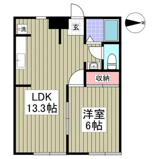 エリナハイムNo.1【1階】の間取り