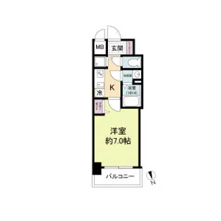 ディームス江坂【5階】の間取り