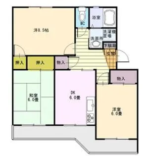 YKハイム北安東【1階】の間取り