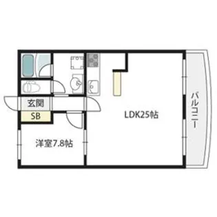 アパルトマン北千里【6階】の間取り